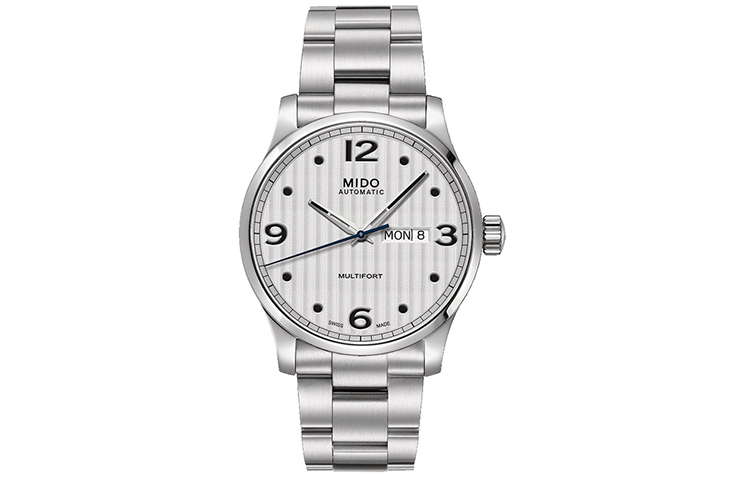 

MIDO Часы Helm Automatic Mechanical Movement Men's Watch Watch 42mm Silver Dial Stainless Steel Case Stainless Steel Strap, Silver