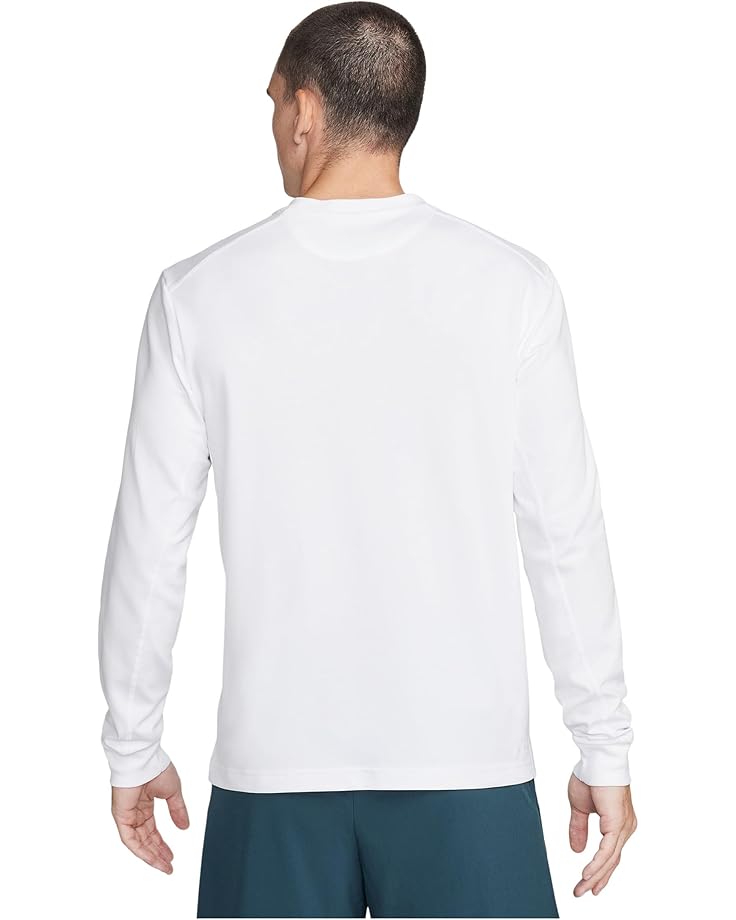 Мужская футболка Nike Primary Dri-Fit Long Sleeve Versatile Top, White/White — фото 2