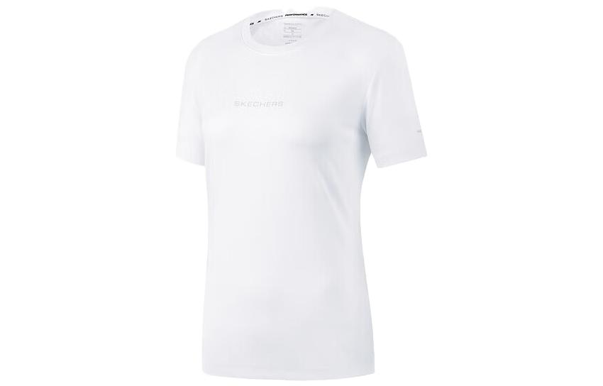 

Skechers Женская футболка, ярко-белая, с круглым вырезом, умеренно прямой крой, Белый, Skechers Женская футболка, ярко-белая, с круглым вырезом, умеренно прямой крой