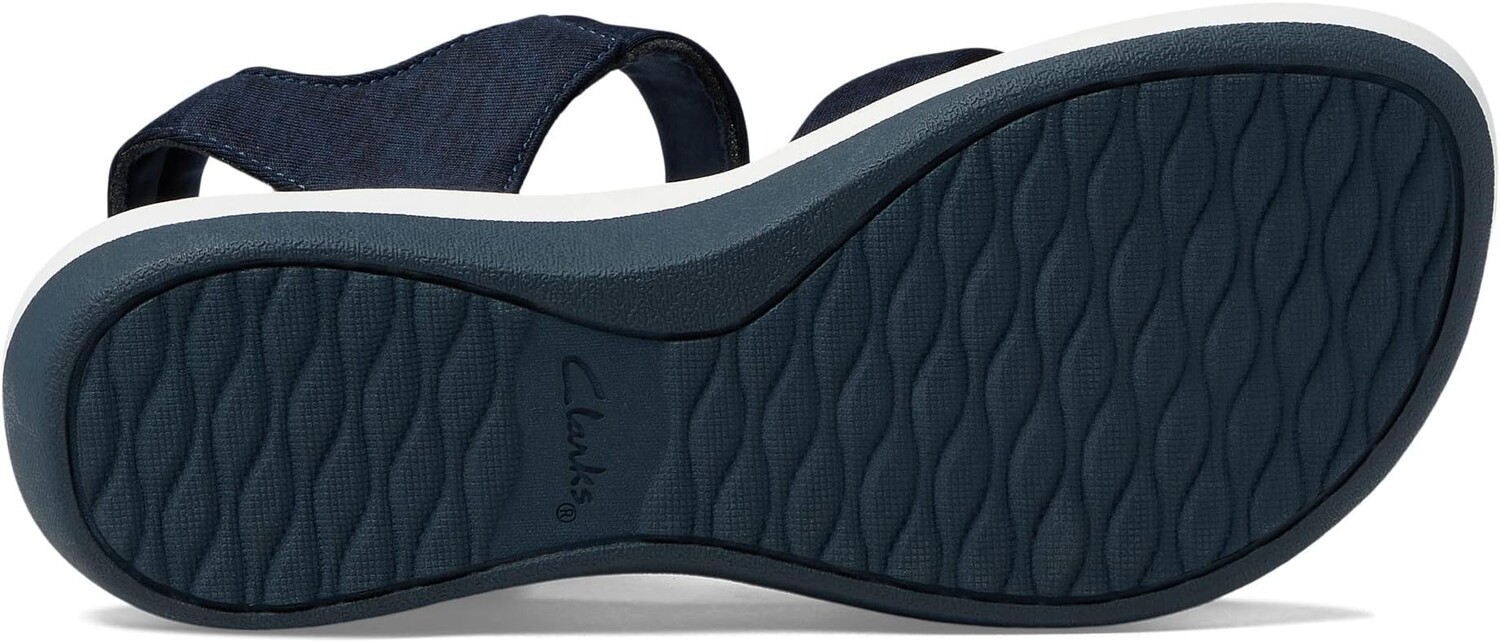 Сандалии на плоской подошве Arla Shore Clarks, цвет Navy Textile — фото 3
