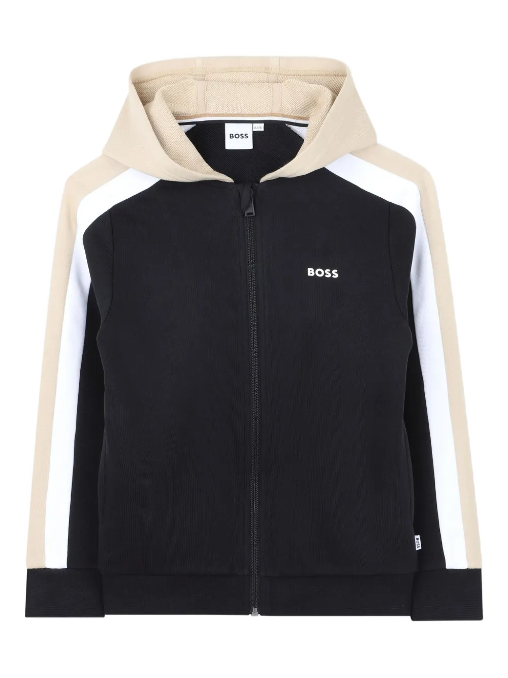 Спортивный костюм в стиле колор-блок Boss Kidswear, черный — фото 3