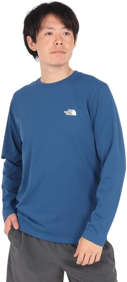 

Мужская футболка с длинным рукавом и цифровым логотипом THE NORTH FACE, синий