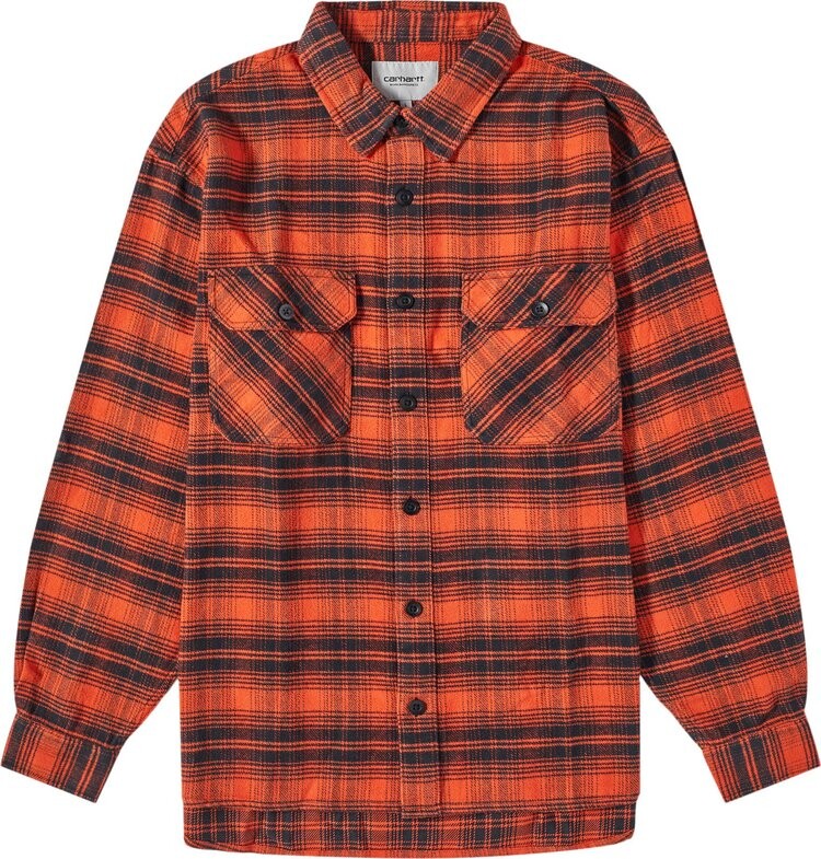

Рубашка Carhartt WIP Krenz Check 'Brick', оранжевый