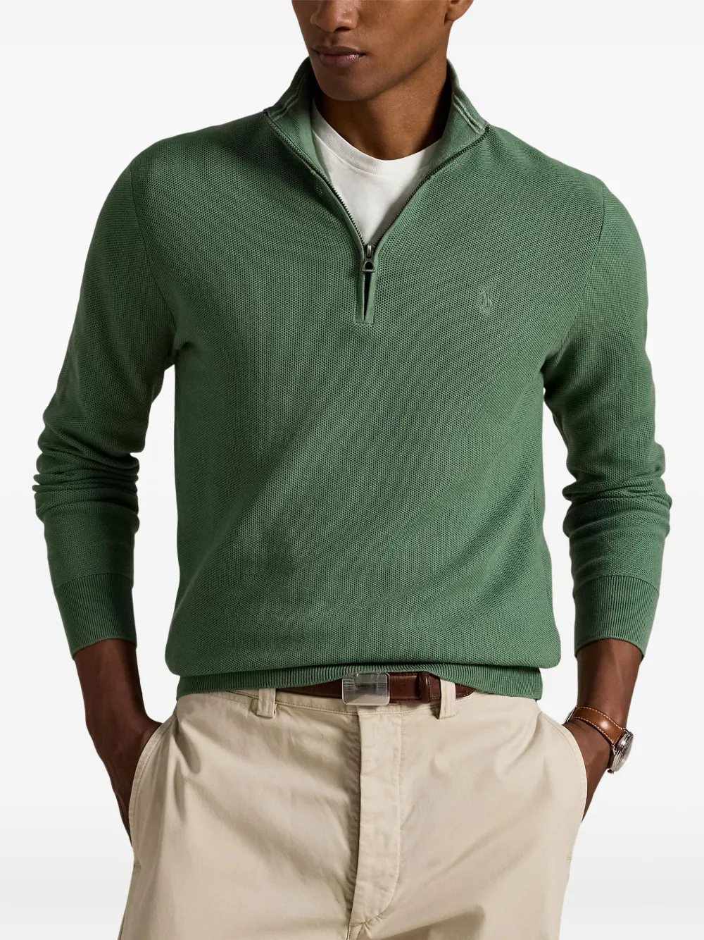 Хлопковая толстовка POLO RALPH LAUREN, зеленый — фото 3
