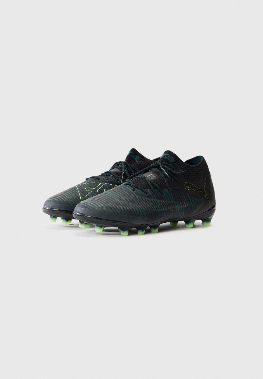 Кроссовки Puma FUTURE 8 ULTIMATE AG, Black/Fizzy Light/Green Terrain/Black — фото 2