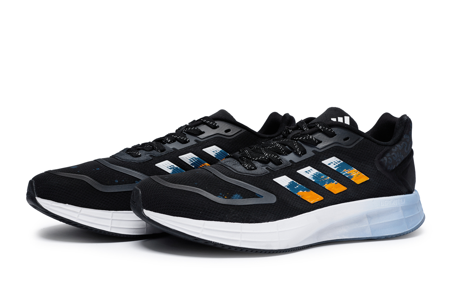 Adidas DURAMO LITE 2.0 Мужские противоскользящие устойчивые к истиранию кроссовки низкие черные синие желтые — фото 4