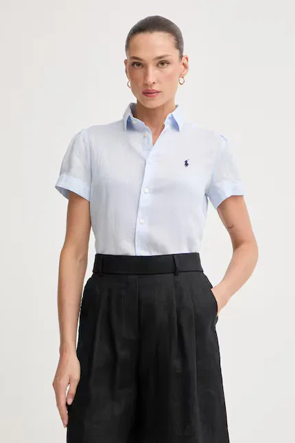 Рубашка льняная PD LINEN-WVN-SHIRT Polo Ralph Lauren, синий