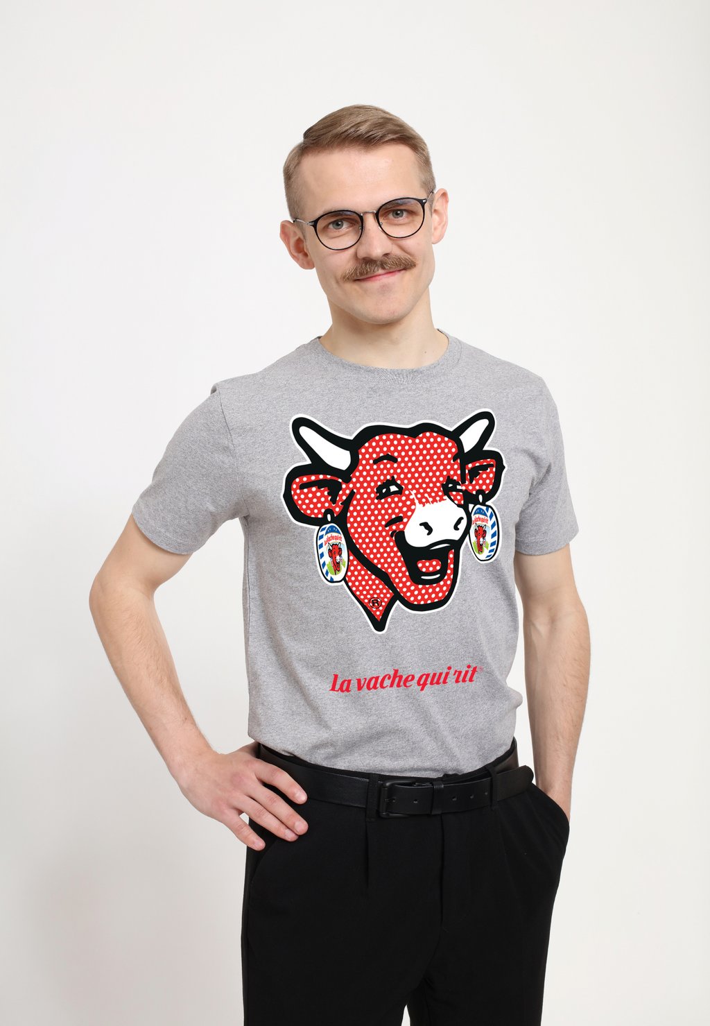 

Футболка с принтом THE LAUGHING COW POLKA DOT Henry Tiger, цвет Heather Grey