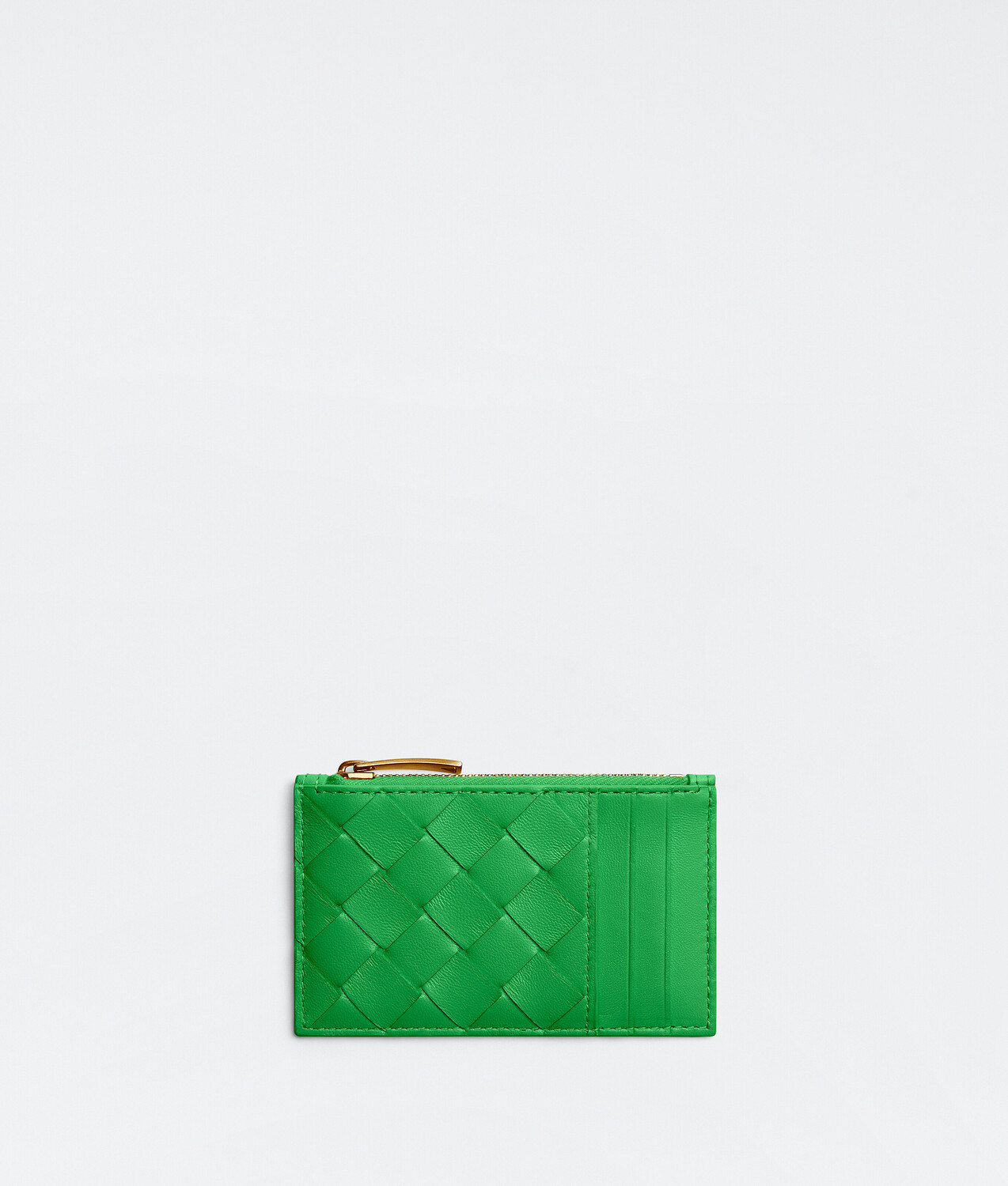 

Карман для карт на молнии Bottega Veneta, зеленый