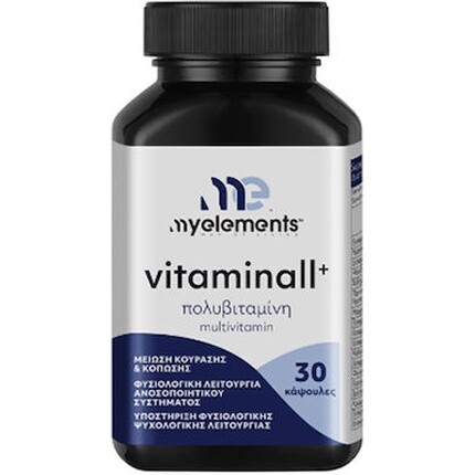 

Vitaminall Пищевая добавка из мультивитаминов и минералов с микроэлементами - 30 капсул My Elements