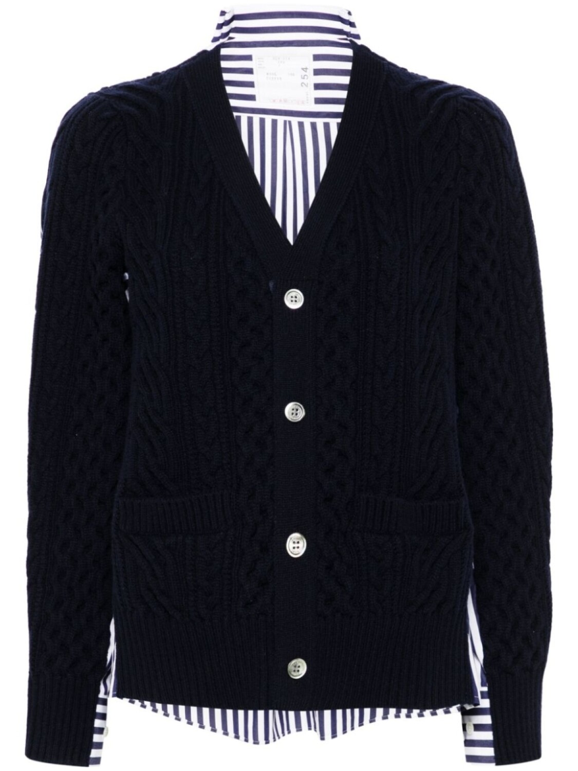 

Sacai кардиган в полоску, синий