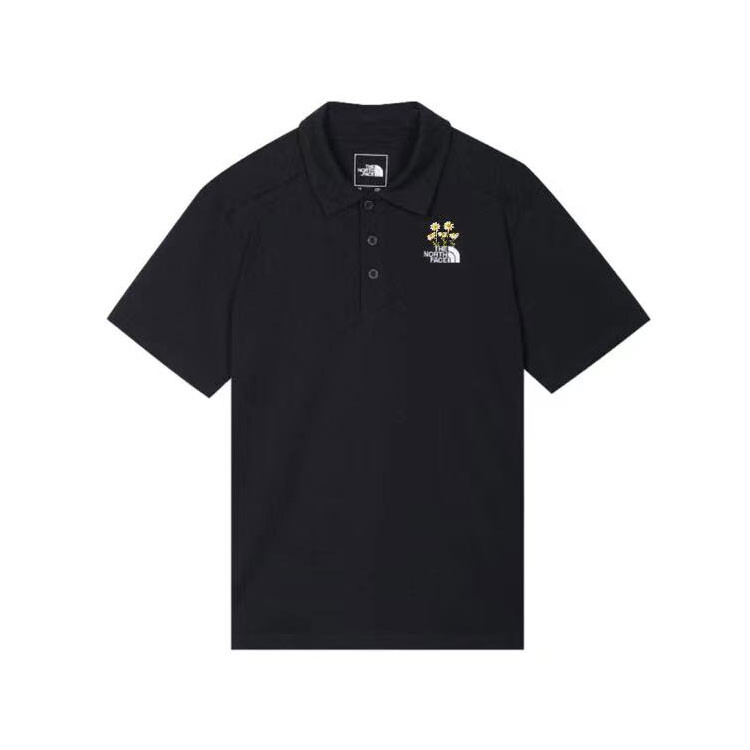 

Рубашка поло унисекс черная The North Face, черный