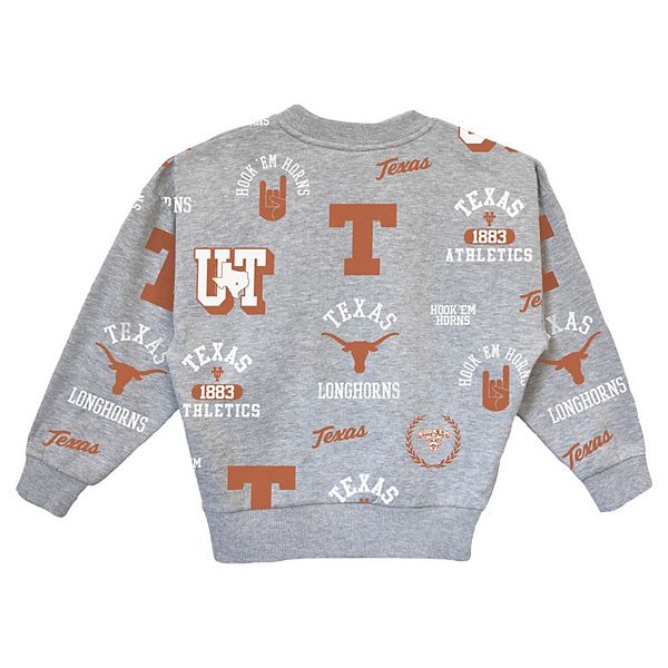 Детская толстовка heather gray texas longhorns always on repeat Gameday Couture — фото 4