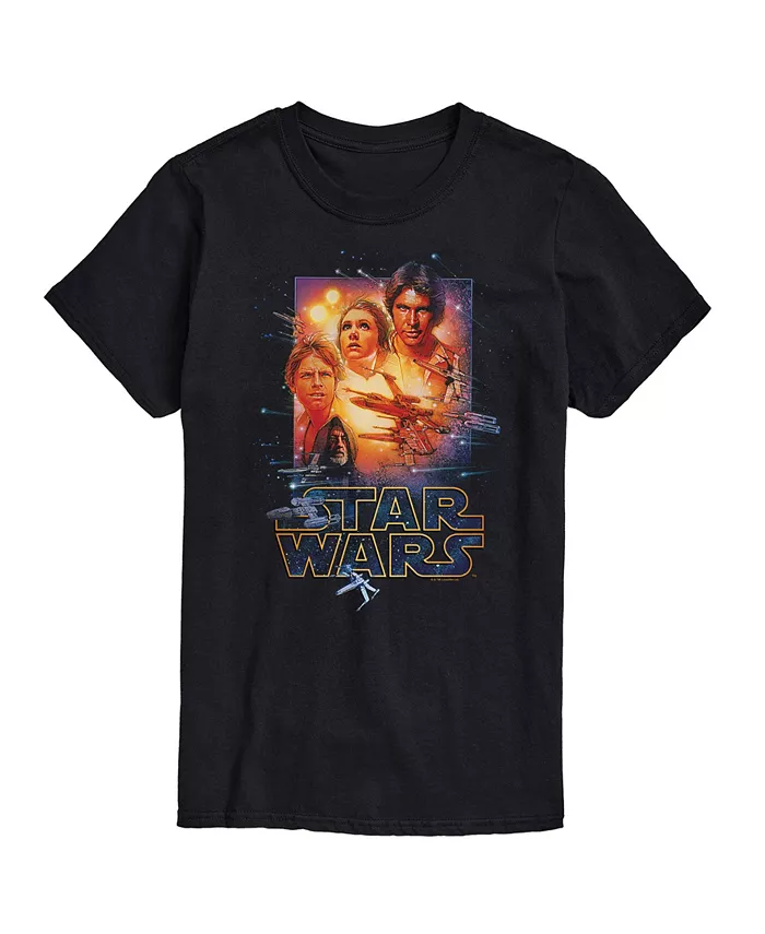 

Мужская футболка с коротким рукавом Star Wars Luke Skywalker AIRWAVES, черный