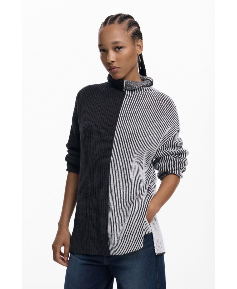 

Женский двухцветный полосатый свитер Desigual, Gray