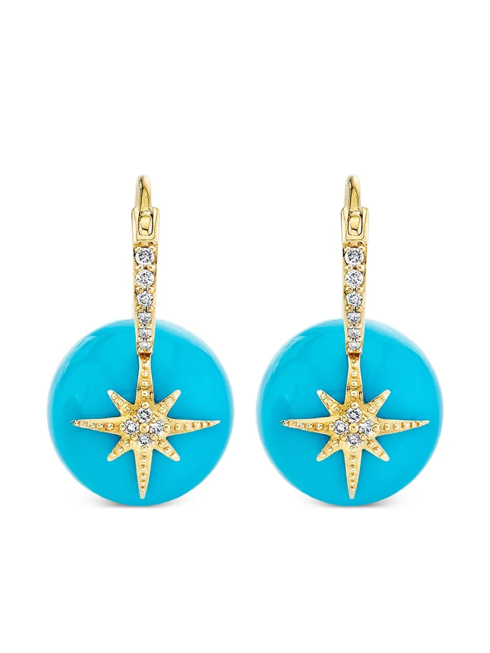 

Серьги Starburst из желтого золота с бриллиантами Sydney Evan, золотой