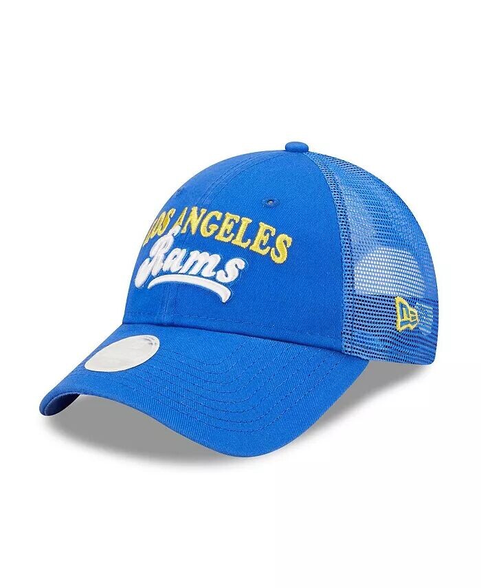 

Женская бейсболка-кепка Trucker 9FORTY команды Royal Los Angeles Rams New Era