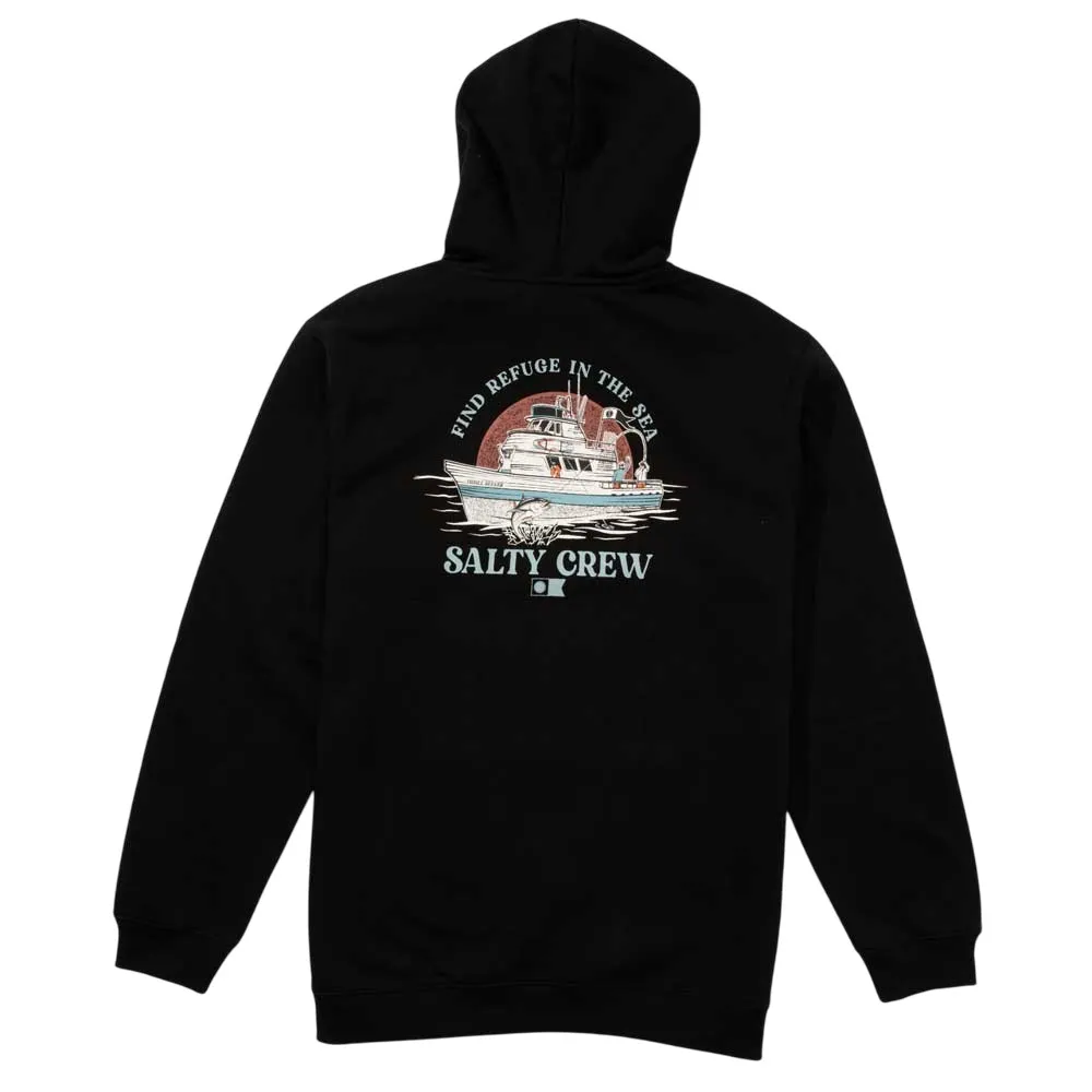 

Худи Salty Crew Reel fly vintage hood fleece, черный