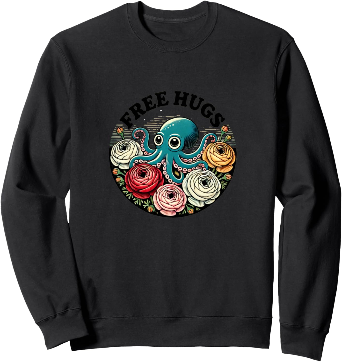 

Толстовка с изображением лютика Hugs Lovers Snugg, черный