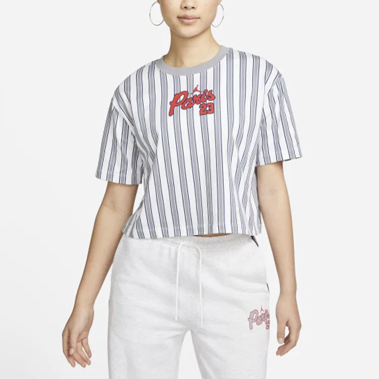Футболка Jordan Paris Saint-Germain Crew Neck Short Sleeved T-Shirt белая — фото 4