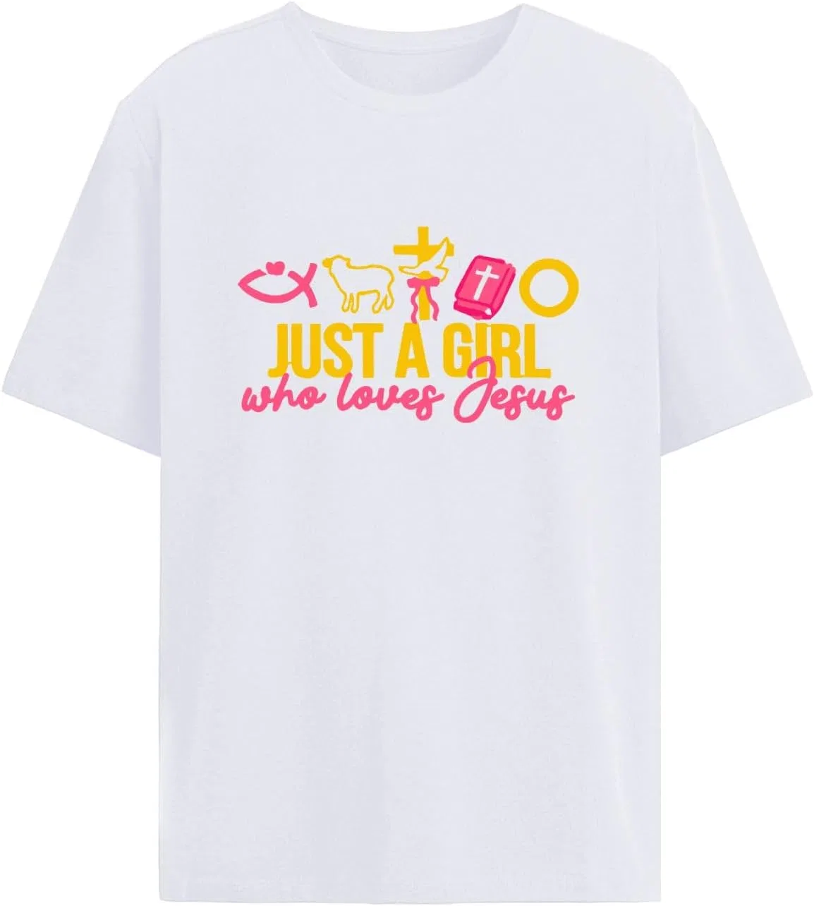 Футболка Just A Girls Who Loves Jesus Generic, белый