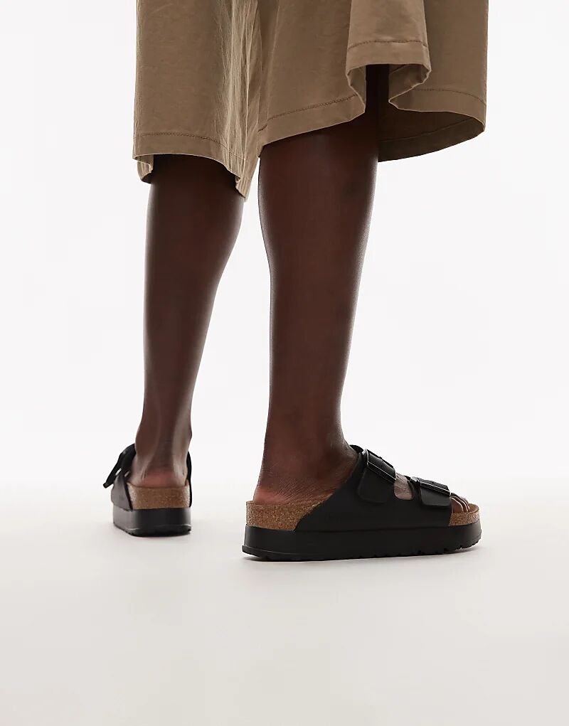 Сандалии Birkenstock Papillio Arizona на гибкой платформе черного цвета — фото 4