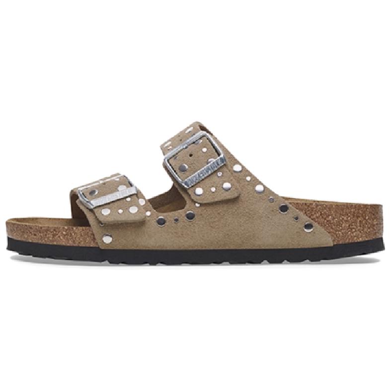 Тапочки-слайды Arizona унисекс, песочного цвета, свободного кроя Birkenstock, Sand