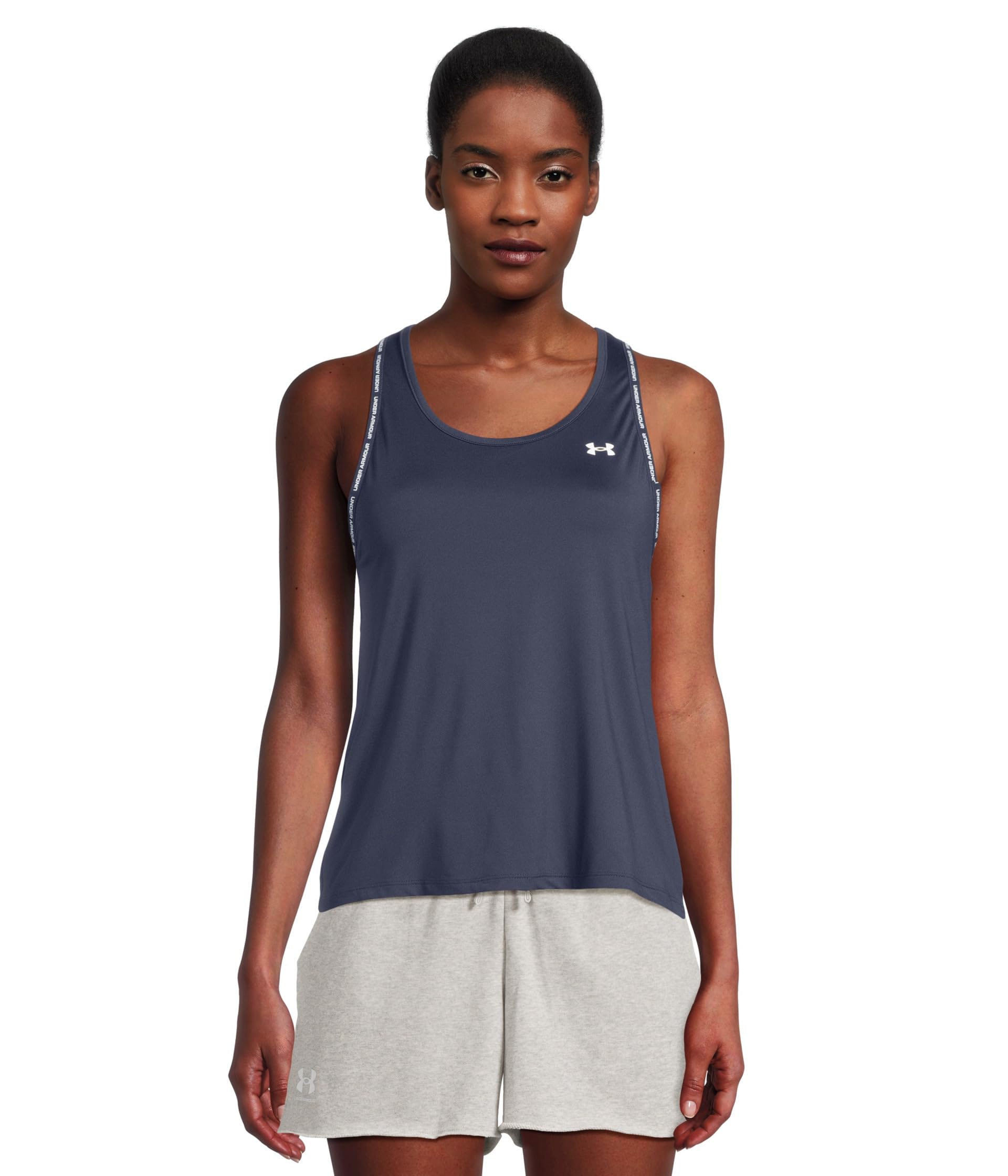 

Топ Under Armour Tech Knockout Tank Top, цвет Midnight Navy/White