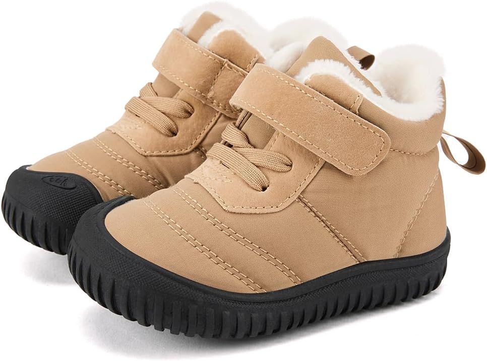 

Детские зимние ботинки BMCiTYBM для малышей, обувь для детей мальчиков и девочек с искусственным мехом для холодной погоды, Y-Camel