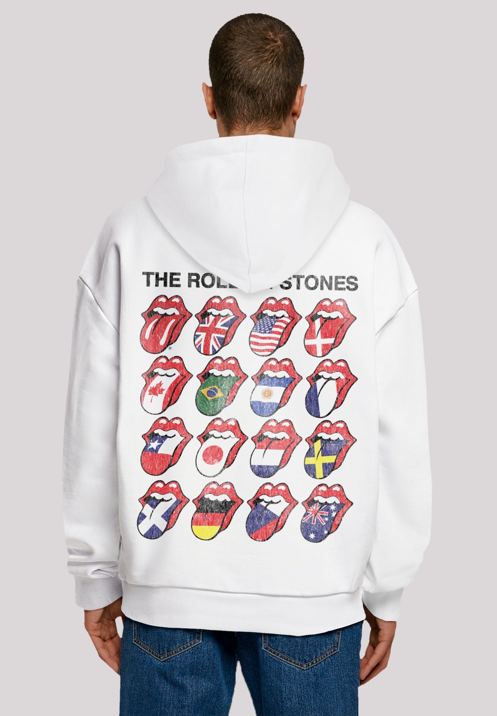 

Толстовка THE ROLLING STONES VOODOO LOUNGE TONGUES - Hoodie F4NT4STIC, белый