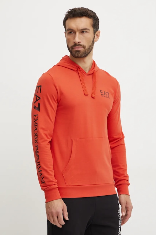 

Хлопковая толстовка Ea7 Emporio Armani, оранжевый