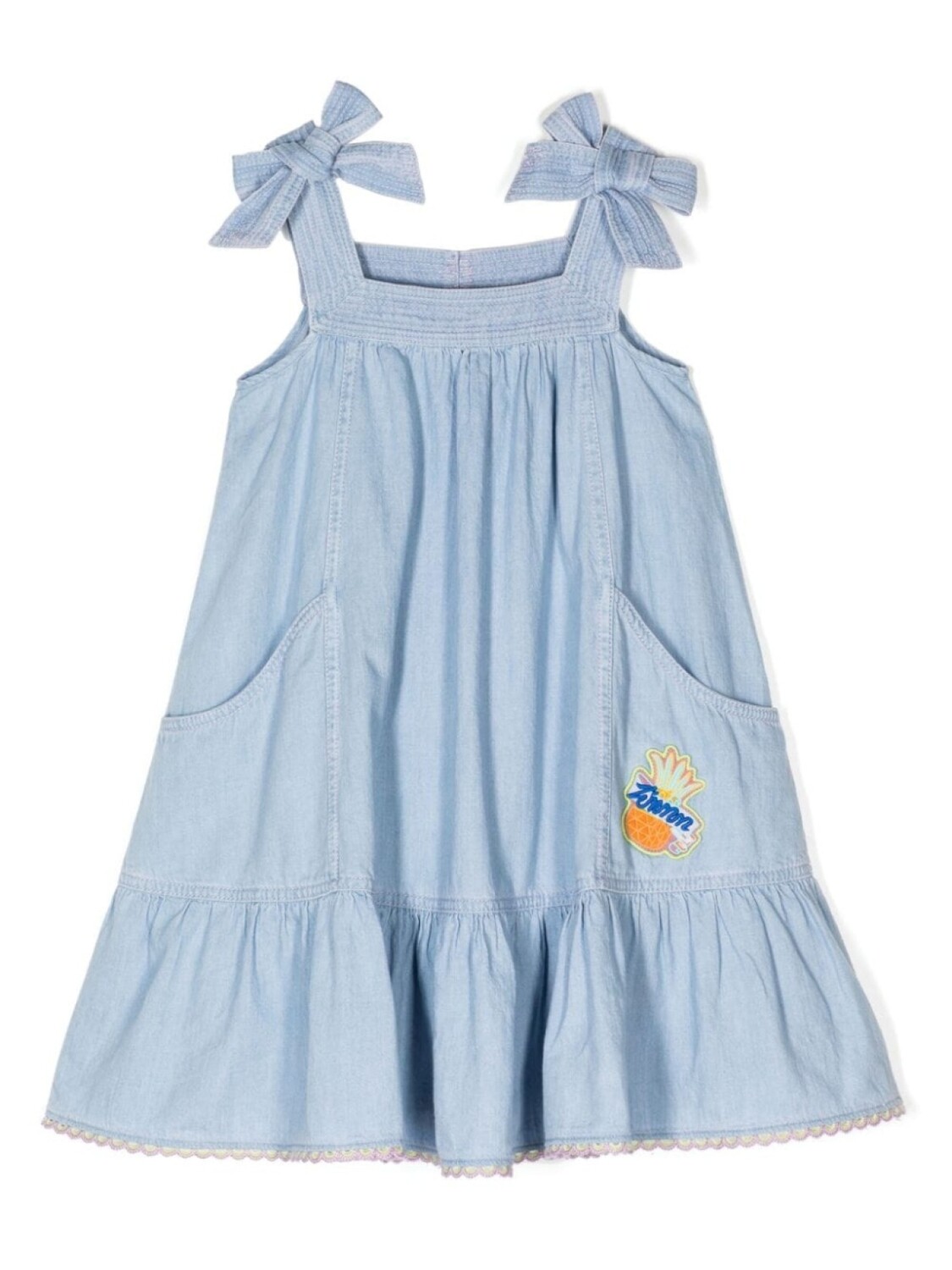 

ZIMMERMANN Kids джинсовое платье Halcyon без рукавов, синий