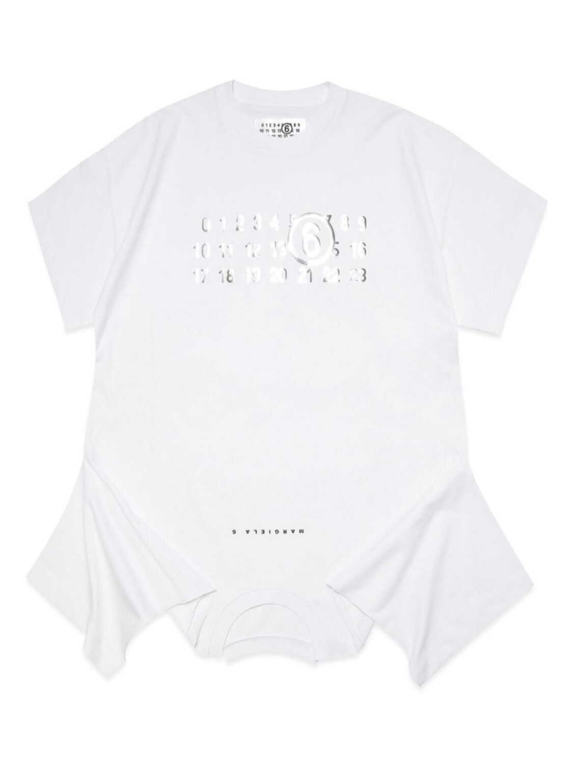 

MM6 Maison Margiela Kids платье асимметричного кроя, белый