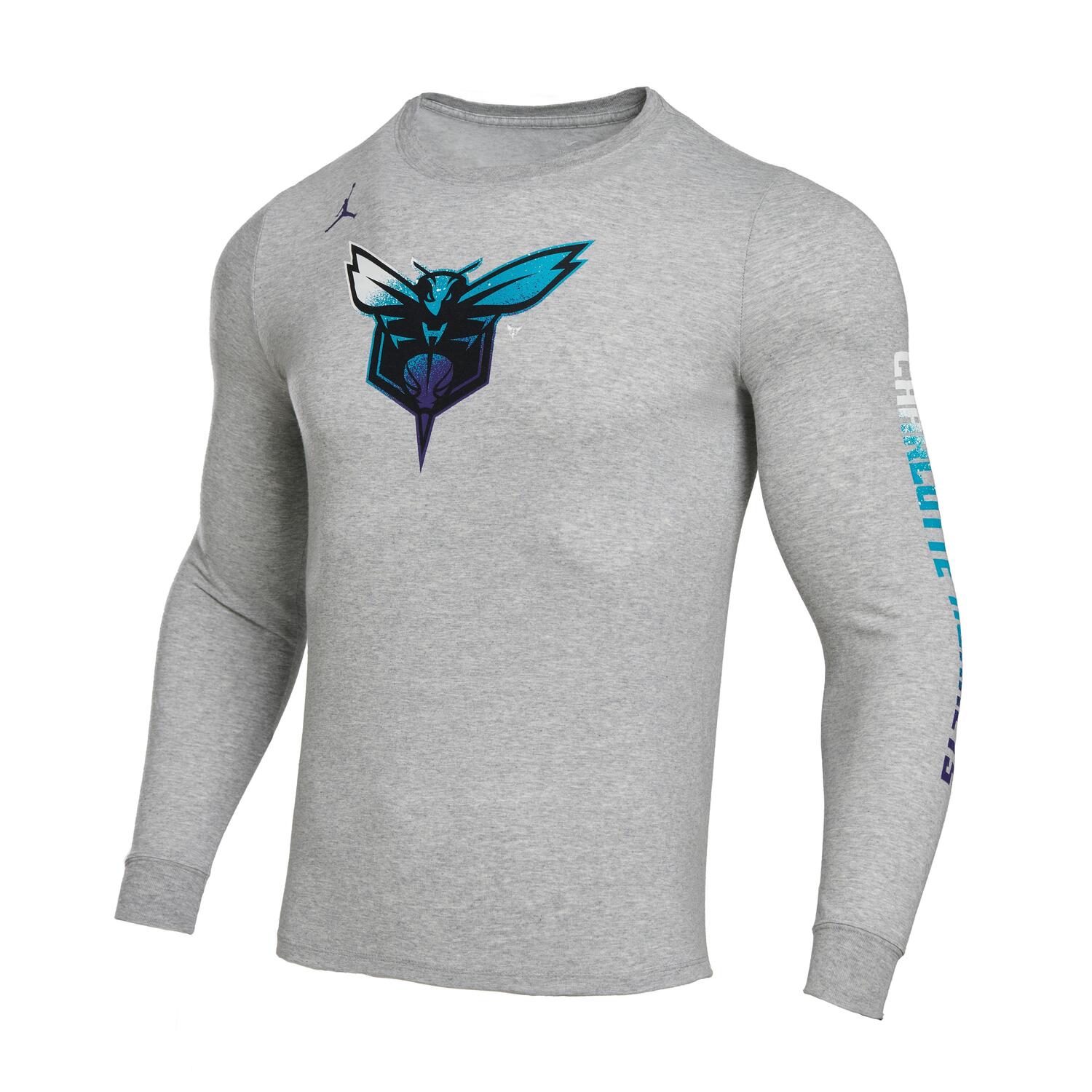 

Футболка NBA Charlotte Hornets серая для подростков Jordan, серый