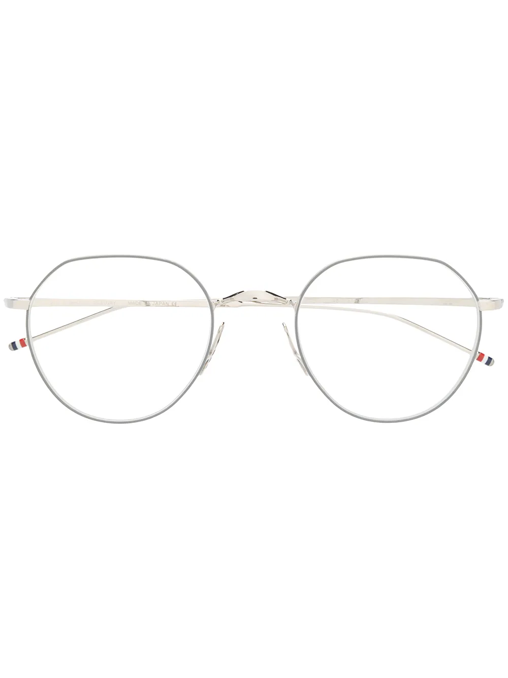 

Очки в округлой оправе Thom Browne, серебристый