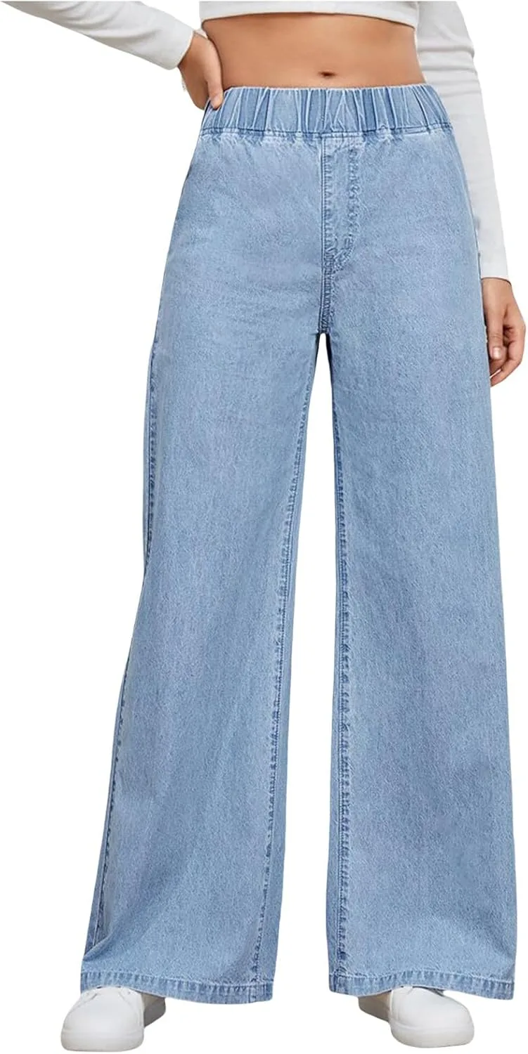 

Женские джинсы Wide Leg High Waisted Stretchy Denim