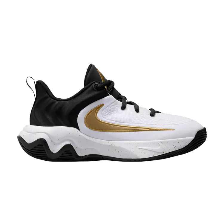 

Кроссовки Nike Giannis Immortality 4 GS 'Black White Metallic Gold', черный