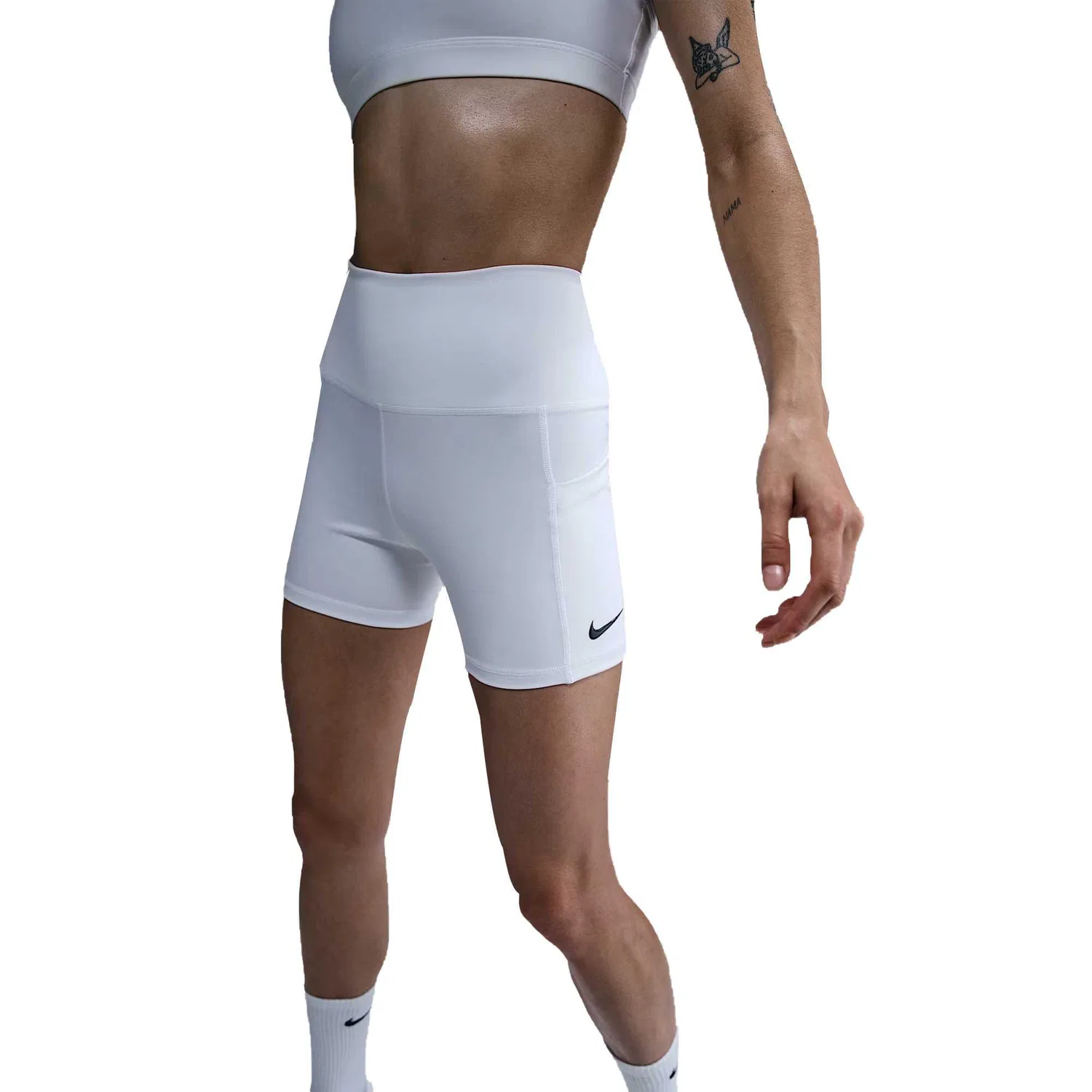 Шорты теннисные женские Dri FIT с карманами Nike, White