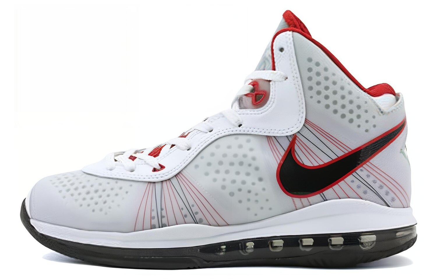 

Баскетбольные кроссовки Lebron 8 Vintage Men Mid-top White/Black/Sports Red Nike