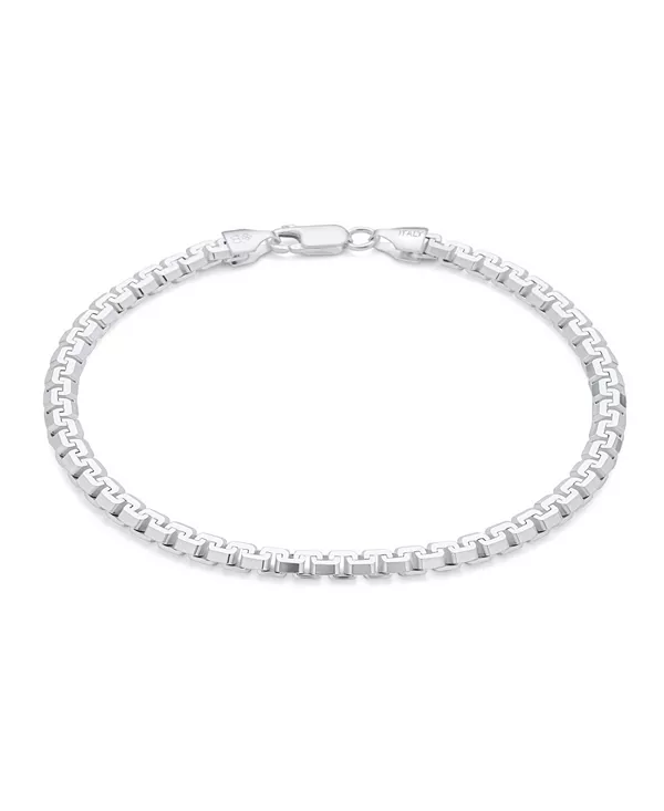 

Массивный, прочный браслет-цепочка с квадратными звеньями Франко, 220 калибр, серебро 925 пробы Bling Jewelry, silver