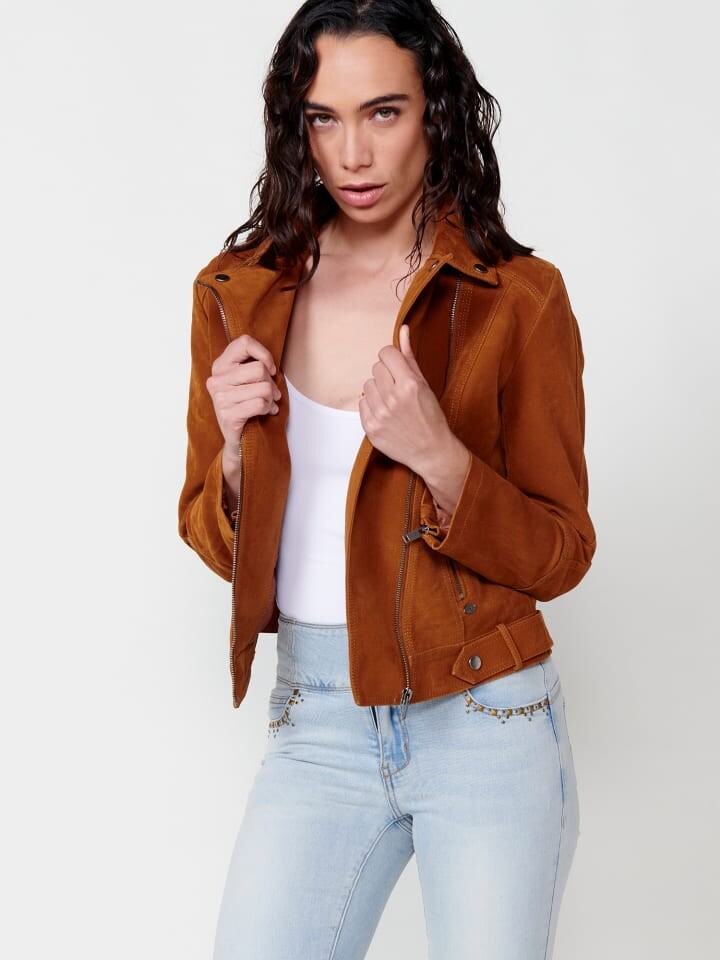 

Куртка софтшелл KOROSHI Jacke aus kunstleder., коричневый