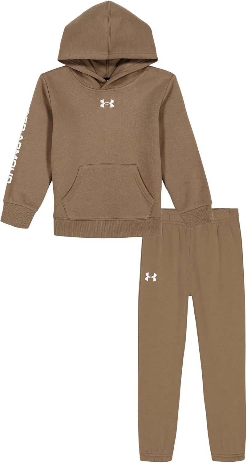Детская худи-костюм, флисовые штаны и свитшот Under Armour, Camel Rival