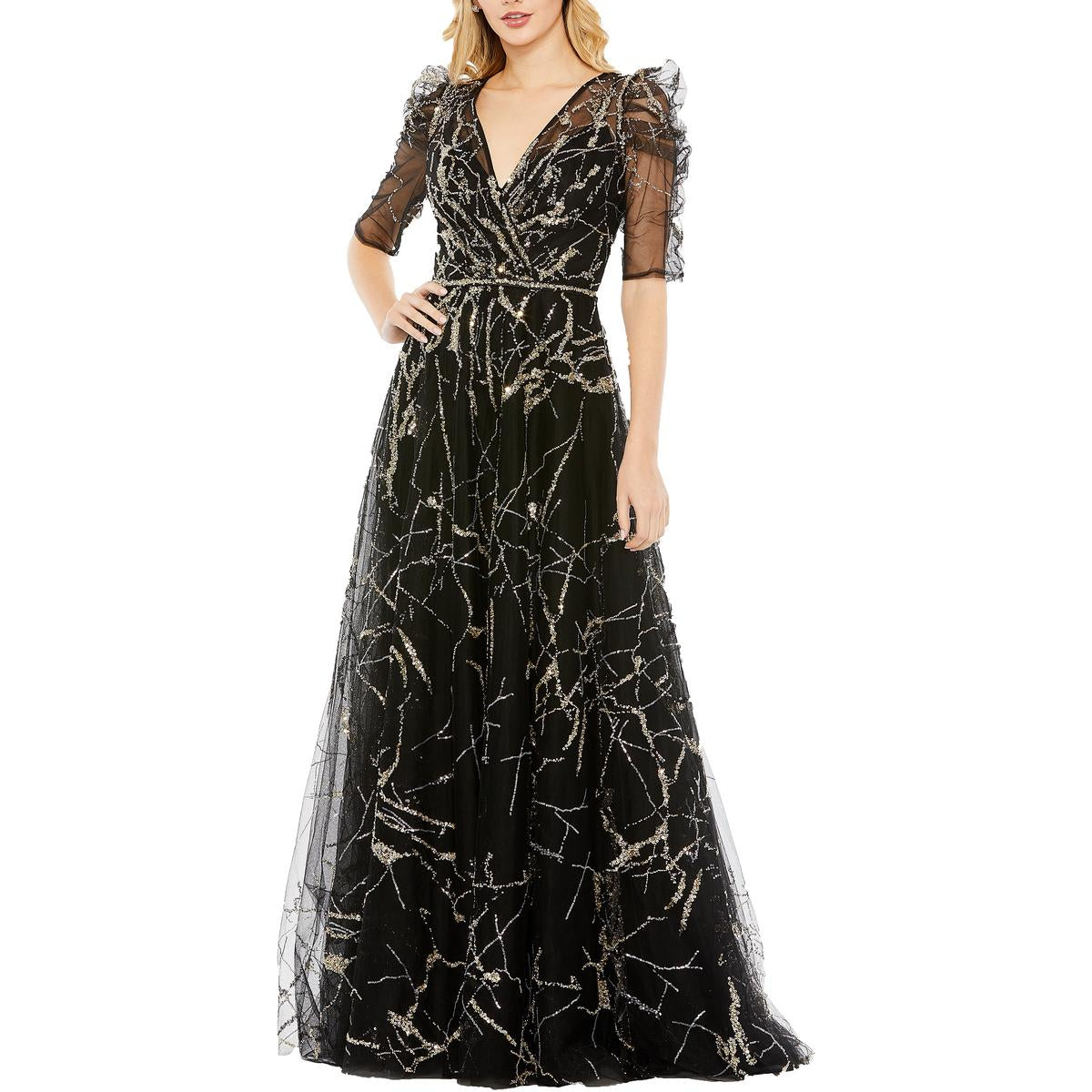 

Женское вечернее платье с декором Mac Duggal