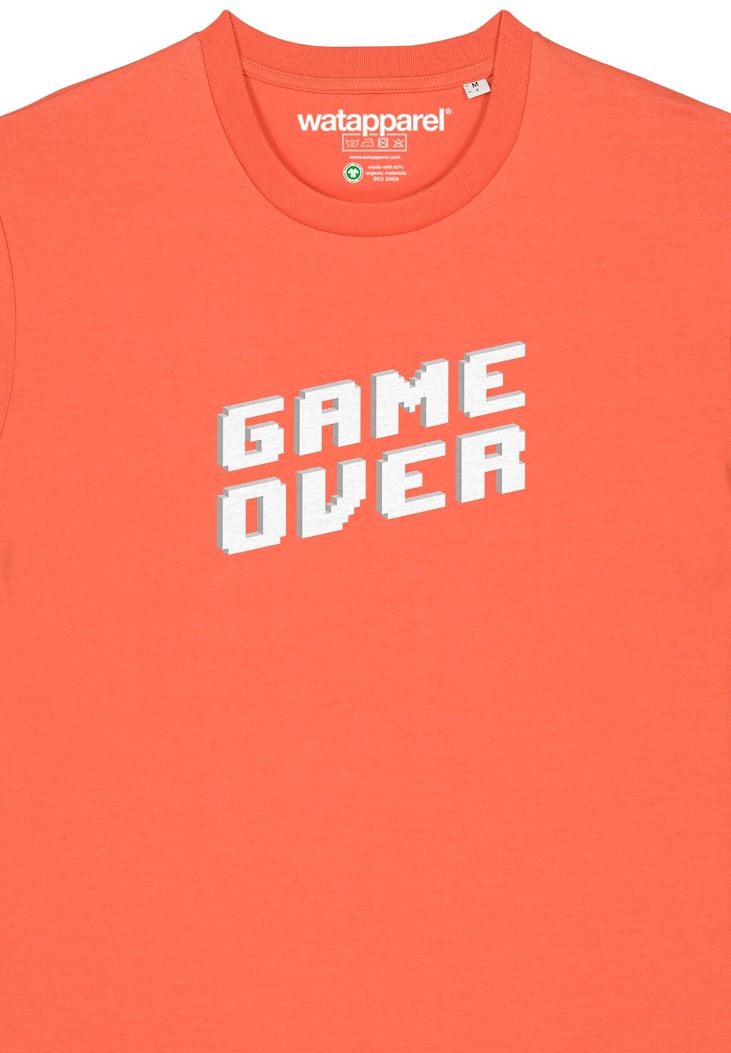 

Футболка с принтом GAME OVER watapparel, коралловый
