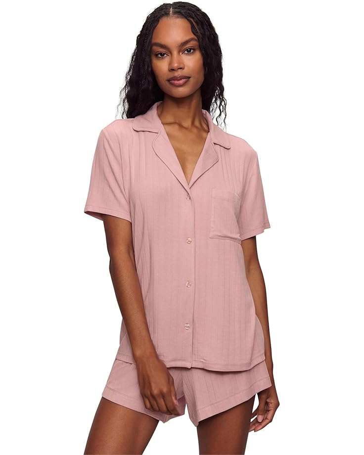 

Пижама Eberjey Gisele Rib Relaxed Short PJ Set, цвет Pale Mauve