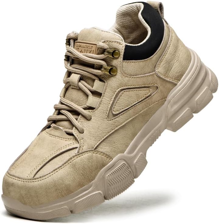 

Мужские защитные ботинки с стальными носками, противоскользящие безопасные ботинки, удобные мужские ботинки, устойчивые к проколам, неразрушимые строительные ботинки Ghsafetylbx, желтый