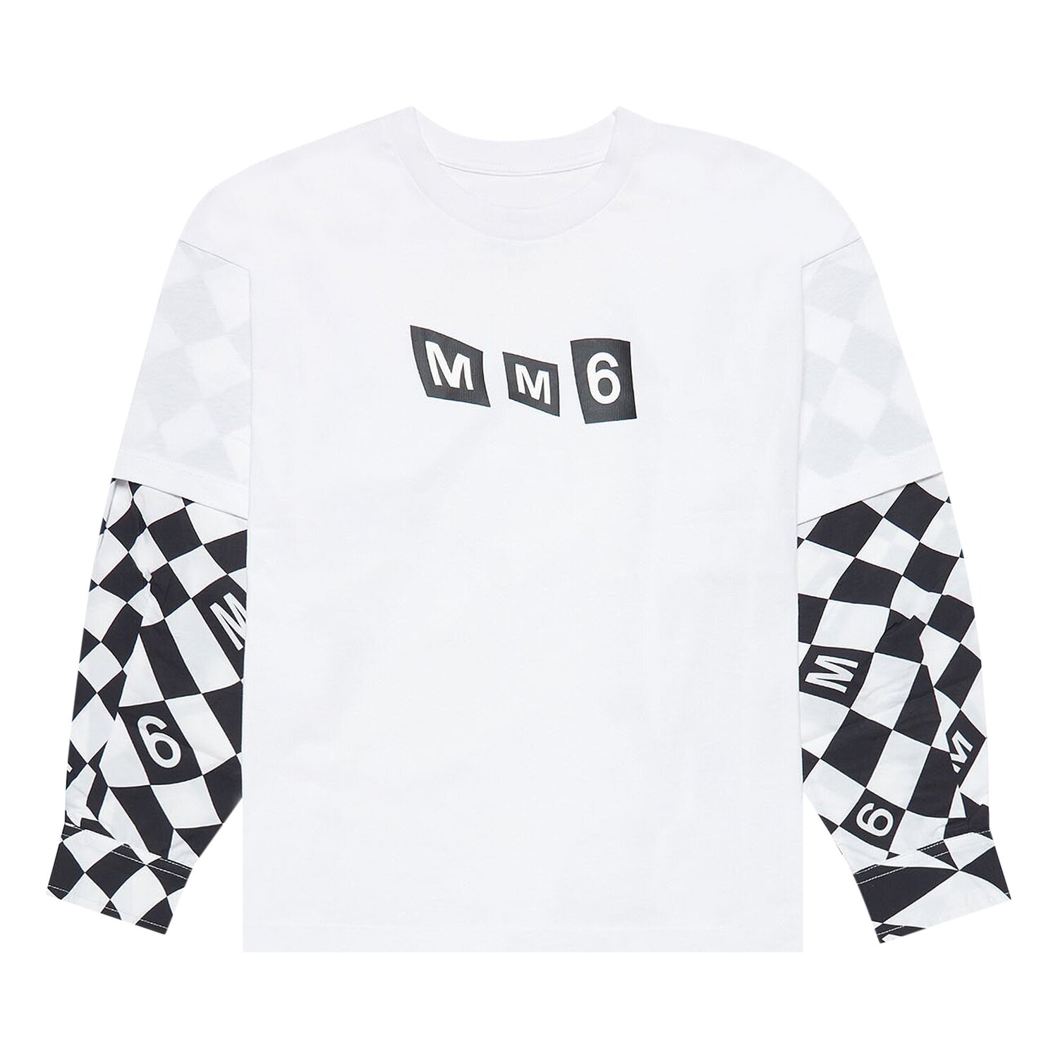 

Детская футболка с длинными рукавами MM6 Maison Margiela, цвет Белый