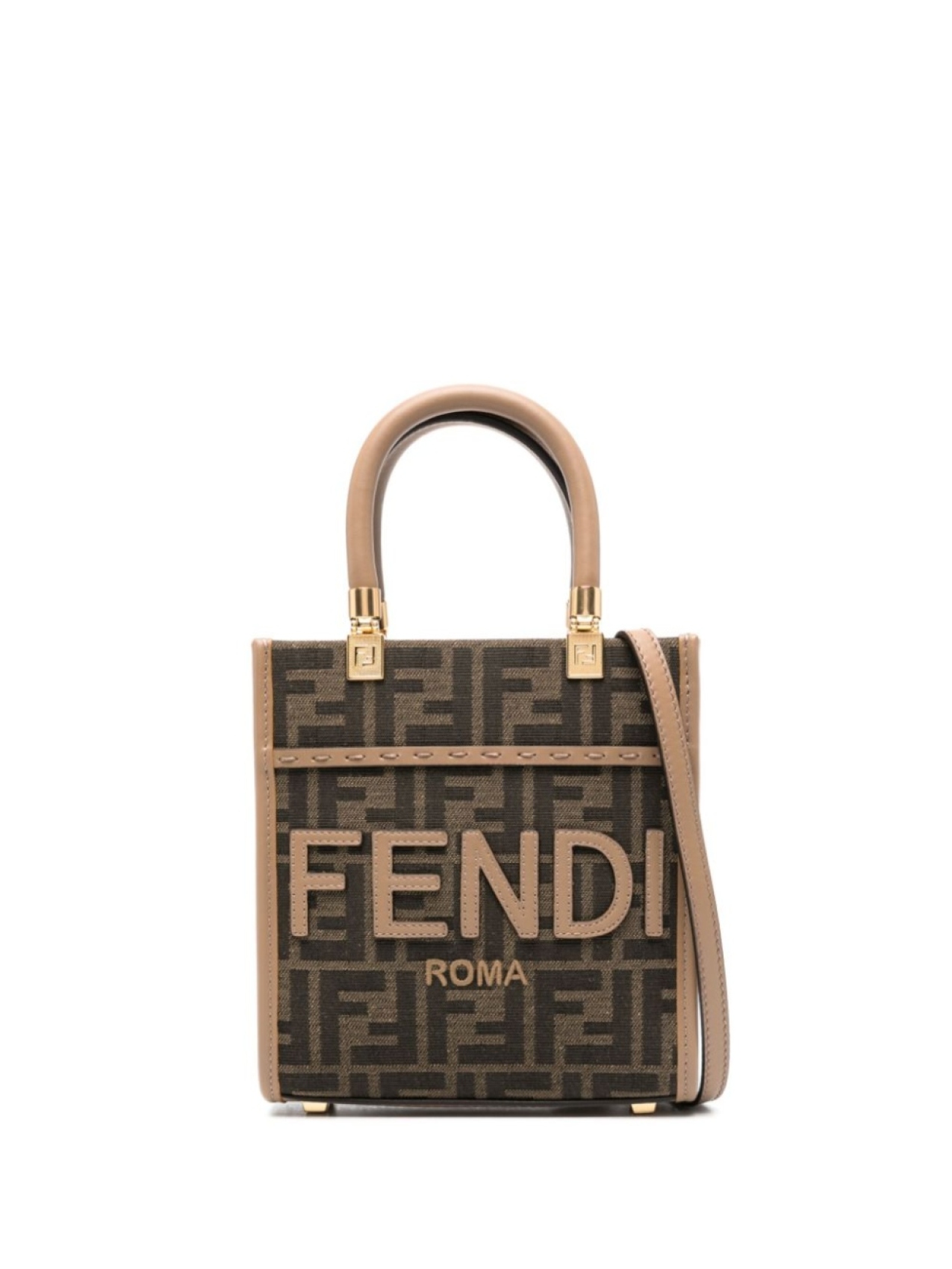 

Сумка-тоут FENDI Sunshine мини, коричневый