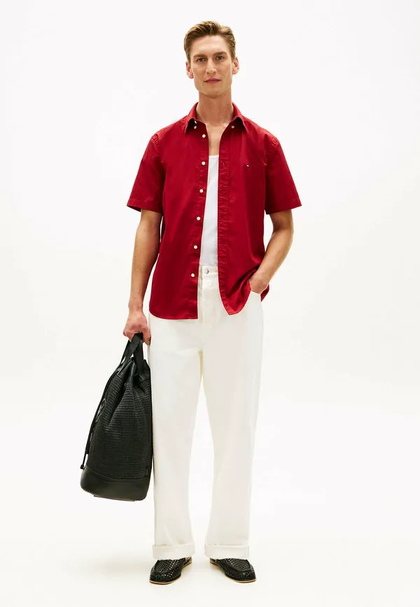 Рубашка с коротким рукавом из поплина, стандартного кроя, модель th flex. Tommy Hilfiger, Regatta Red — фото 2