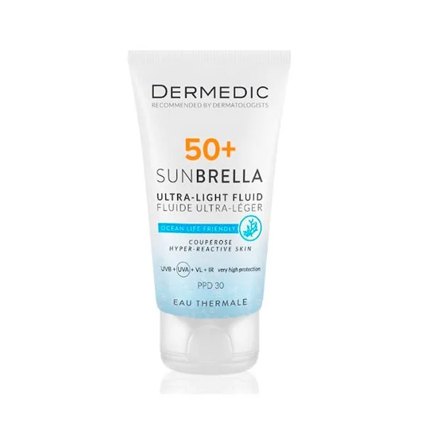 Жидкий солнцезащитный крем Sunbrella для сухой и нормальной кожи SPF50+ 40 мл DERMEDIC